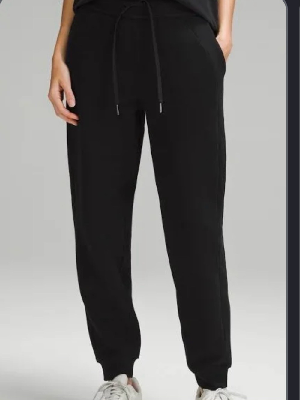 Lululemon Scuba Mid Rise Oversized Joggers Sweatpants Sz 6 Black